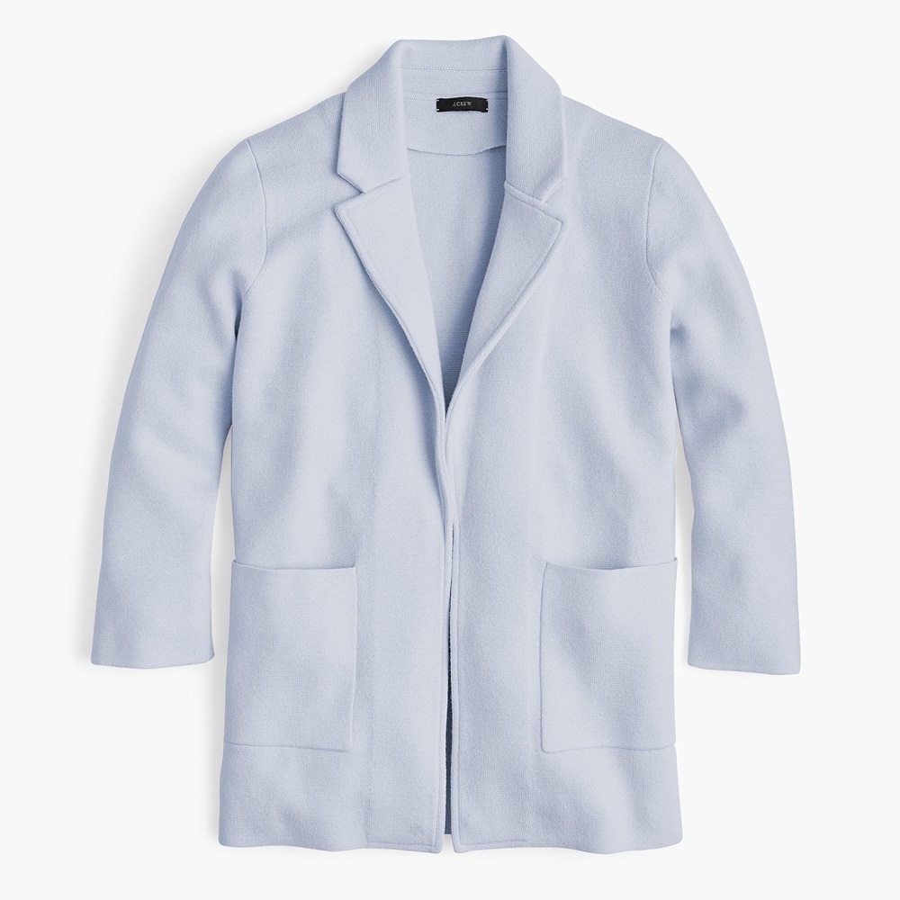 J. Crew Sophie open front sweater blazer blue